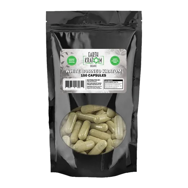 Earth Kratom  White Borneo 150 caps